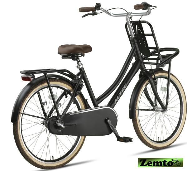 Mädchenrad 24 Zoll Altec Dutch 3 Gang matt schwarz