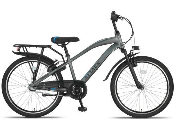 Jungen Fahrrad Attack 24 Zoll, 3 Gang, Antracied blau