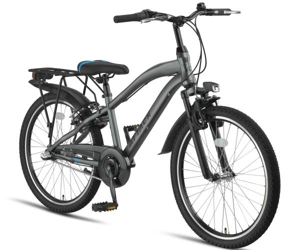 Jungen Fahrrad Attack 24 Zoll, 3 Gang, Antracied blau
