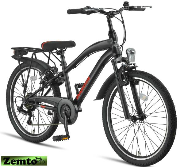 MTB Jungen Fahrrad Dakota-Plus, 24 Zoll, 7 Gang  schwarz-rot
