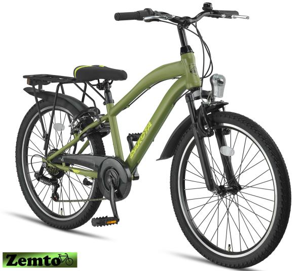 MTB Jungen Fahrrad Dakota-Plus, 24 Zoll, 7 Gang  Army Grün