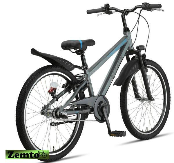 Jungen Fahrrad Attack 24 Zoll 3 Gang Antracid Blau