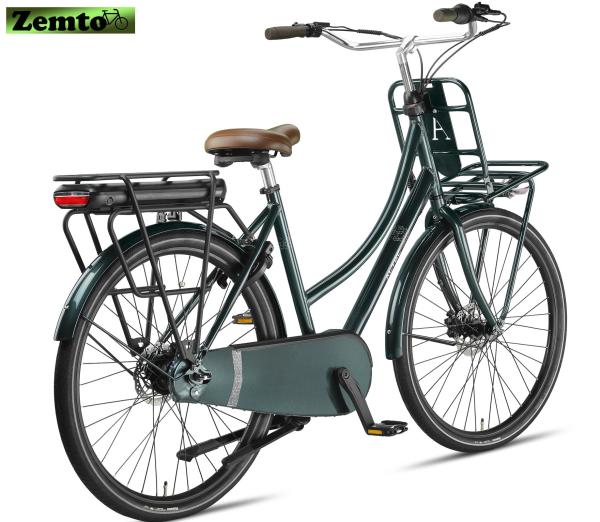 Damen Elektrofahrrad Troja, Hydr. Scheiben, 7 Gang, Bremsen, 53 cm, Dunkel-grün