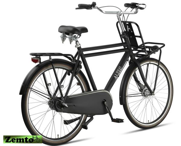 Hollandrad Retro Herren 28 Zoll Transportfahrrad 57 cm schwarz-matt 3 Gang