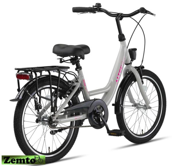 Altec Urban Mädchenrad 20 Zoll, Belle, 3-Bremsen, shadow grau