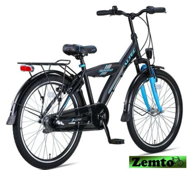 Jungenrad Speed 3 Gang schwarz-blau 24 Zoll