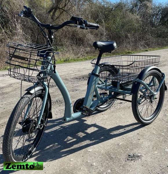 Elektro Dreirad Trike 3 Gang, Tiefeinstieg 24 Zoll blau, Fahrfertig, Ausstellungsstück