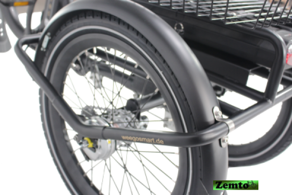 Elektro Dreirad Trike 3 Gang, Tiefeinstieg 24 Zoll schwarz, Fahrfertig