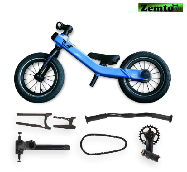 Laufrad / 12 Zoll Kinderrad , mit wachsender Möglichkeit in einem Rad, grau